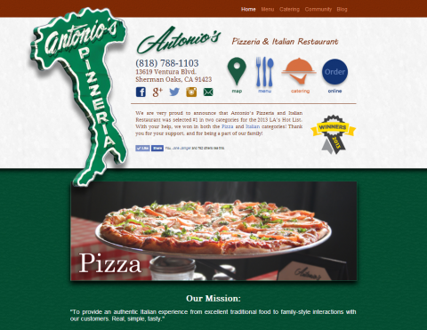 Antonio's Pizzeria Design