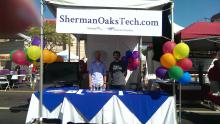 Sherman Oaks Tech and Charles Creative, at the street fair.